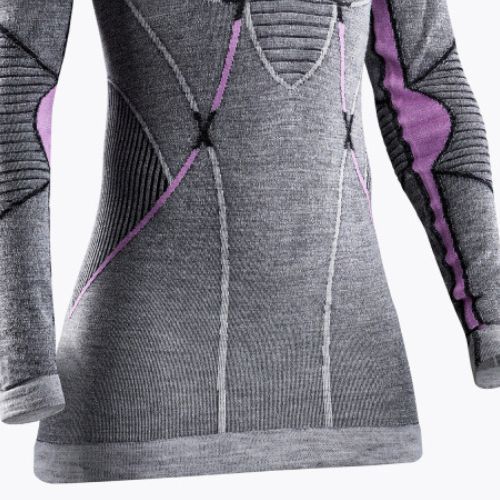 Moteriški termo marškinėliai X-Bionic Apani 4.0 Merino pilka/violetinė APWT06W19W