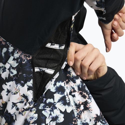 Moteriška snieglenčių striukė ROXY Jetty Block true black flowers