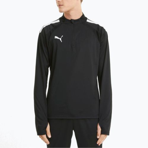 PUMA Teamliga 1/4 Zip Top futbolo marškinėliai juodi 657236 03