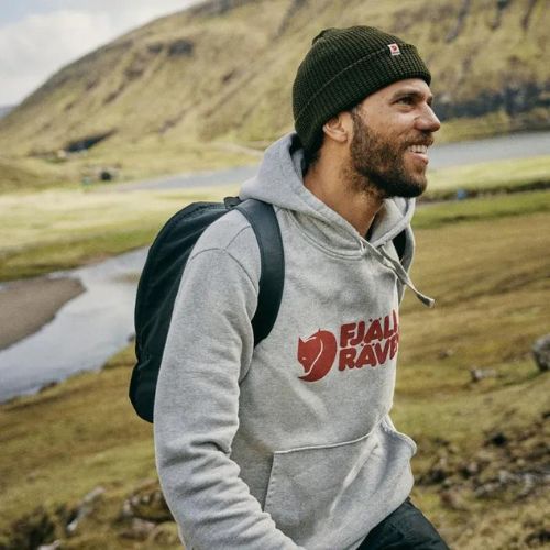 Vyriški džemperiai Fjällräven Logo Hoodie Grey F84144