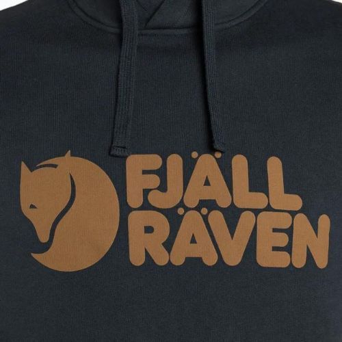Vyriški džemperiai Fjällräven Logo Hoodie navy blue F84144