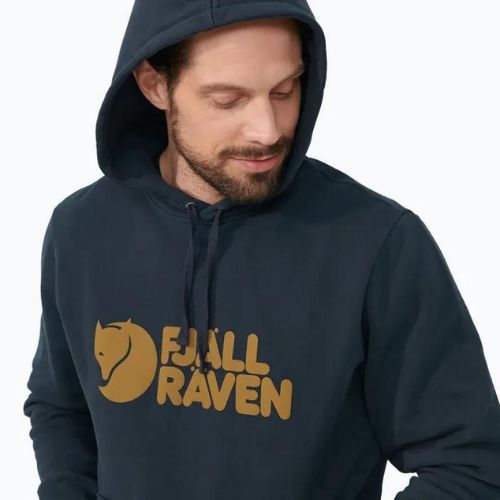 Vyriški džemperiai Fjällräven Logo Hoodie navy blue F84144
