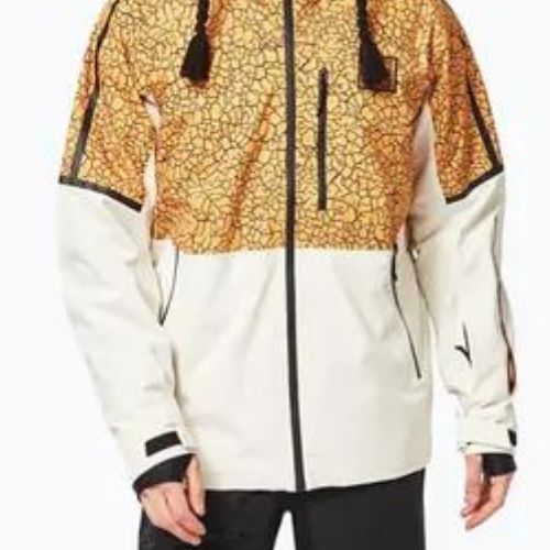 Oakley TC Gunn 2.0 RC Shell vyriška snieglenčių striukė balta ir geltona FOA403429