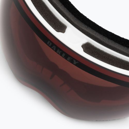 Oakley Flight Deck matiniai balti/prizm granato spalvos slidinėjimo akiniai OO7064-C5