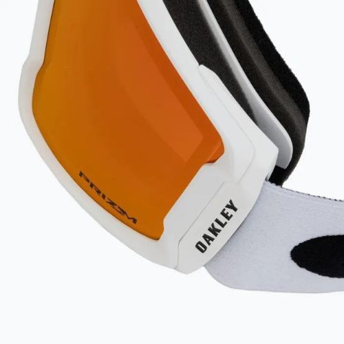 Oakley Line Miner matinės baltos/prizm sniego degiklio iridžio spalvos slidinėjimo akiniai OO7070-13