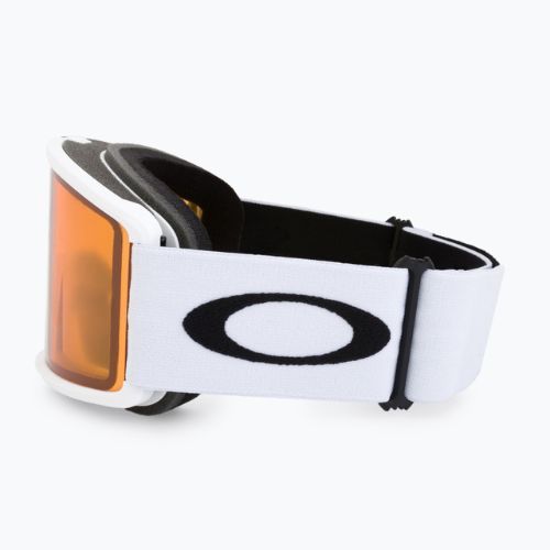 Oakley Target Line matinės baltos/persimono spalvos slidinėjimo akiniai OO7120-06
