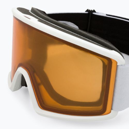 Oakley Target Line matinės baltos/persimono spalvos slidinėjimo akiniai OO7120-06