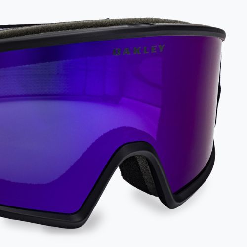 Oakley Target Line matiniai juodi/violetiniai iridžio spalvos slidinėjimo akiniai OO7120-14