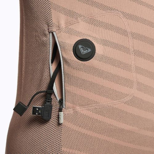 Moteriški termo megztiniai ROXY Base Layer Top Warmlink pilkai violetinė