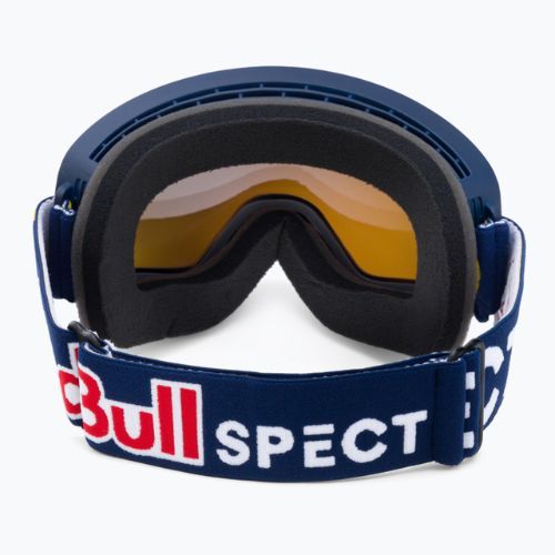 Red Bull SPECT Rush Poliarizuoti matiniai mėlynos/mėlynos/rudos spalvos mėlyni veidrodiniai/mėlyni sniego 001 slidinėjimo akiniai
