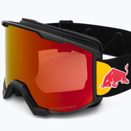 Red Bull SPECT + Pouch Solo High Contrast slidinėjimo akiniai matiniai mėlyni / blizgūs juodi / raudoni veidrodžiai 010S