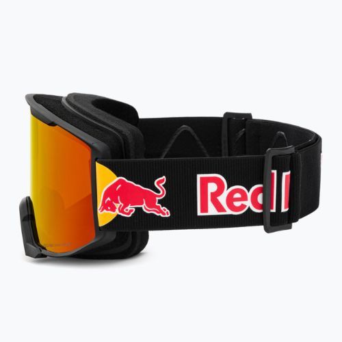 Red Bull SPECT + Pouch Solo High Contrast slidinėjimo akiniai matiniai mėlyni / blizgūs juodi / raudoni veidrodžiai 010S
