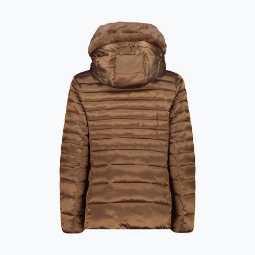 Moteriška CMP Fix Hood pūkinė striukė rudos spalvos 32K3076F