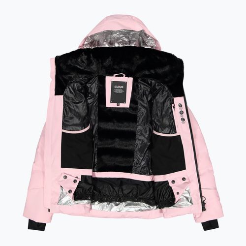 Moteriška CMP Fix Hood slidinėjimo striukė Pink 32W0266