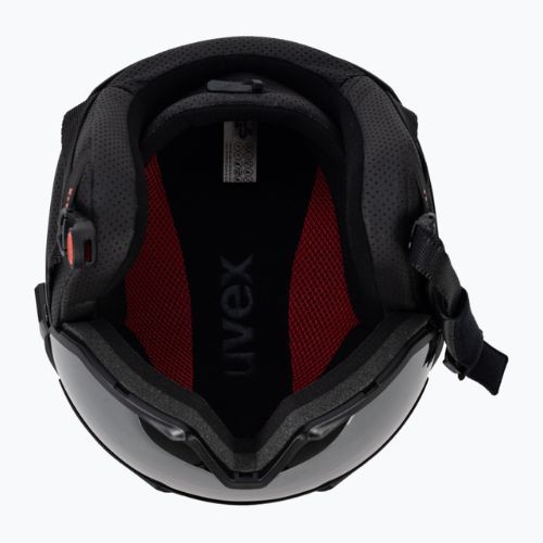 Slidinėjimo šalmas UVEX Instinct Visor black/red 56/6/260/7005
