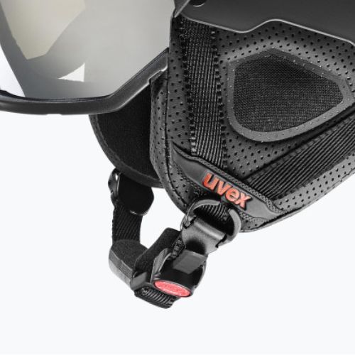 Slidinėjimo šalmas UVEX Instinct Visor black/red 56/6/260/7005