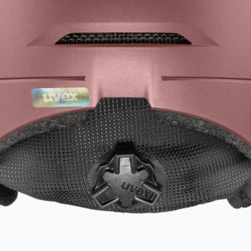 Slidinėjimo šalmas UVEX Wanted Visor purpurinės spalvos 56/6/262/7005