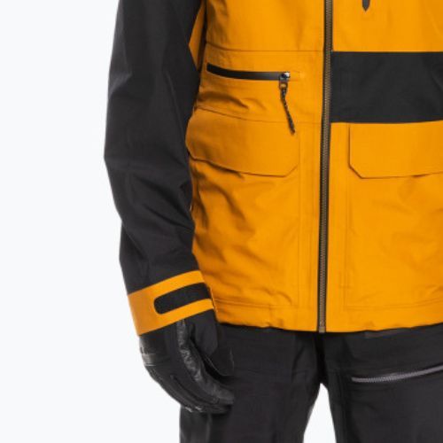 Quiksilver vyriška snieglenčių striukė Hlpro S Carlson 3l Gore-Tex yellow-black EQYTJ03383