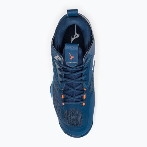 Vyriški tinklinio bateliai Mizuno Wave Momentum 2 Mid navy blue V1GA211721