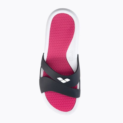 Arena moteriškos šlepetės Nina white/dark grey/magenta