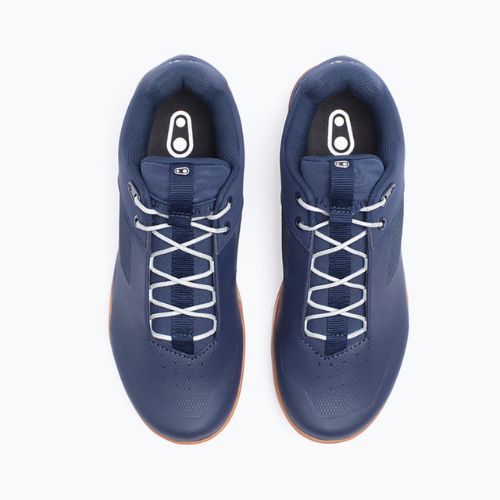 Vyriški platforminiai dviračių batai Crankbrothers Stamp Lace navy blue and brown CR-STL04281A105
