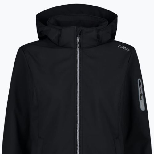 Moteriška CMP Zip Hood softshell striukė juoda 39A5006