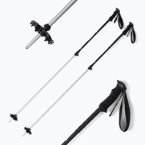 Atomic BCT Touring juodos/sidabrinės spalvos slidžių lazdos