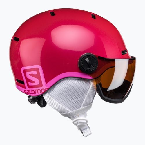 Salomon Grom Visor S2 vaikiškas slidinėjimo šalmas rožinės spalvos L39916200