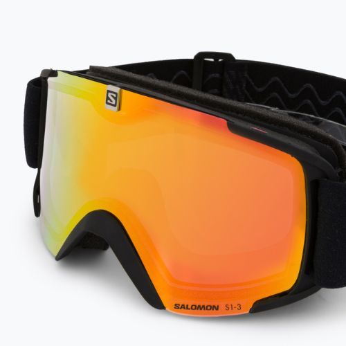Salomon Xview Photo slidinėjimo akiniai juodi/juodai raudoni L40844100
