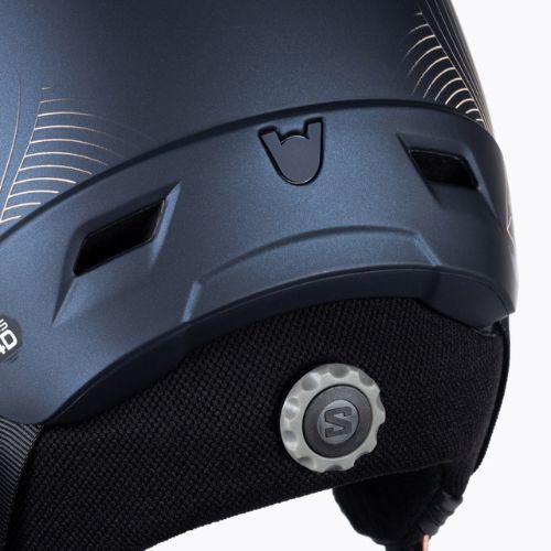 Moteriškas slidinėjimo šalmas Salomon Icon LT Visor Photo Sigma S1-S3 navy blue L41529800