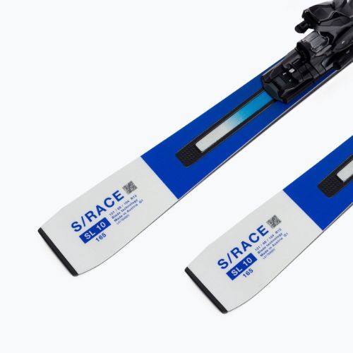 Salomon S Race SL 10 + M12 GW mėlynos ir baltos spalvos kalnų slidės L47038200