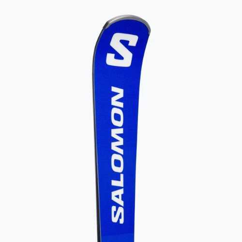 Salomon S Race SL 10 + M12 GW mėlynos ir baltos spalvos kalnų slidės L47038200