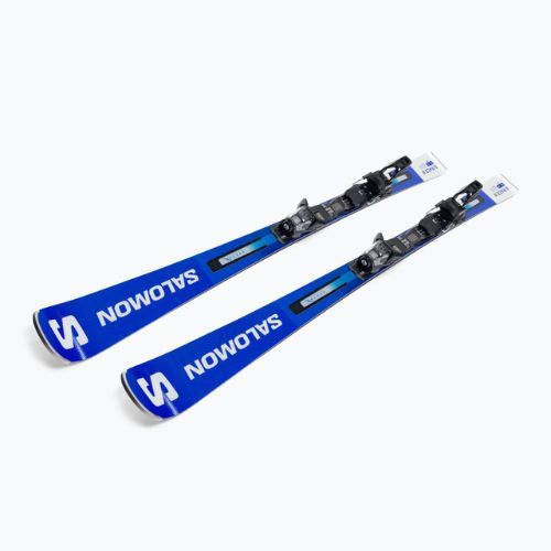 Salomon S Race SL 10 + M12 GW mėlynos ir baltos spalvos kalnų slidės L47038200