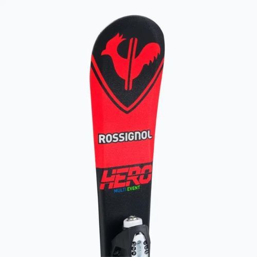 Vaikiškos kalnų slidės Rossignol Hero Pro + Team 4 GW Black Bulk red