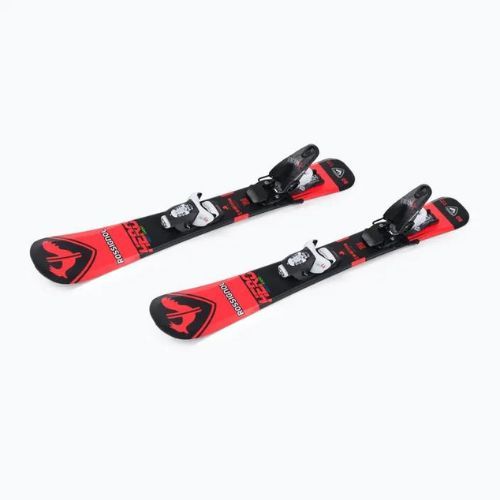 Vaikiškos kalnų slidės Rossignol Hero Pro + Team 4 GW Black Bulk red