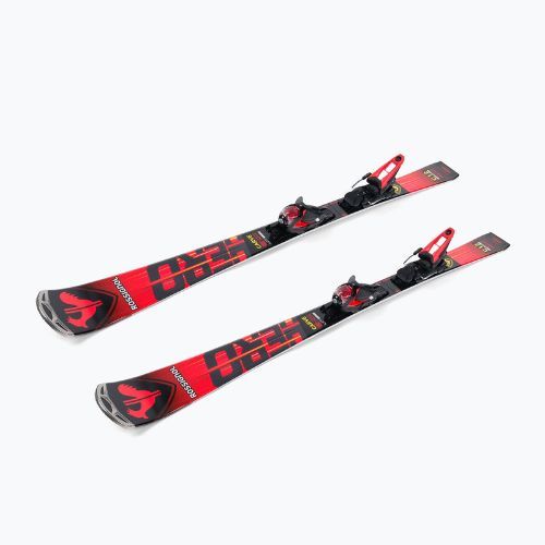 Rossignol Hero Carve K + NX12 raudonos kalnų slidės