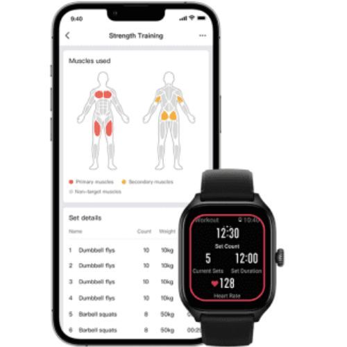 Amazfit GTS 4 laikrodis + skalė begalinė juoda W2168EU1N