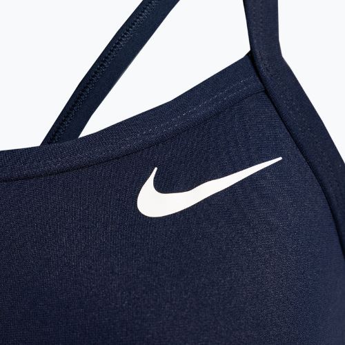 Moteriškas vientisas maudymosi kostiumėlis Nike Multiple Print Racerback Splice One, tamsiai mėlynas NESSC051-440