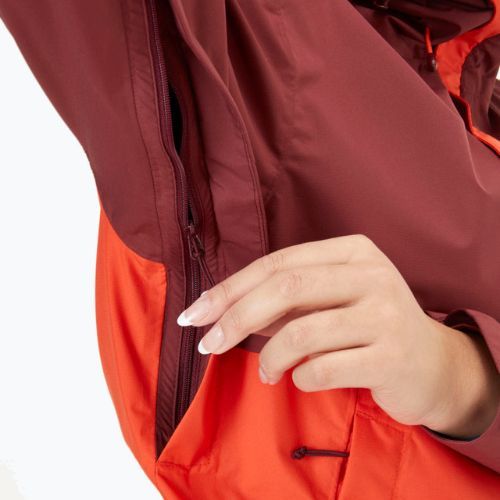 Rab Downpour Eco moteriška striukė nuo lietaus, oranžinė ir kaštoninė QWG-83