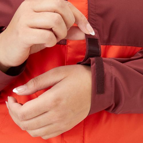 Rab Downpour Eco moteriška striukė nuo lietaus, oranžinė ir kaštoninė QWG-83