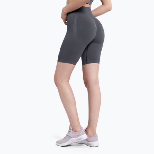 Moterų treniruočių baikeriai Gym Glamour Push Up Grey 404