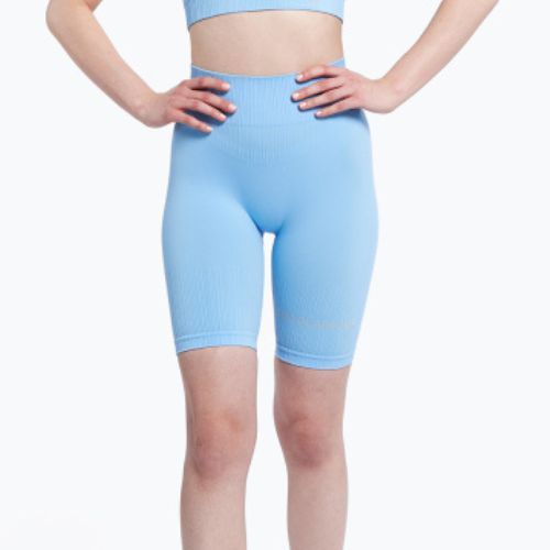 Moteriški treniruočių baikeriai Gym Glamour Push Up Baby Blue 407