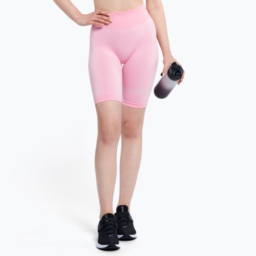 Moterų treniruočių baikerių sporto salė Glamour Push Up Candy Pink 410