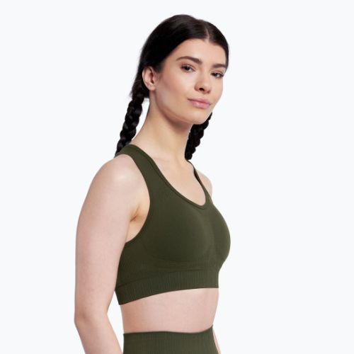 Gym Glamour Push Up Khaki 401 fitneso liemenėlė