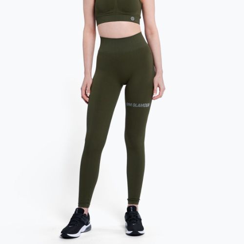 Moteriškos treniruočių tamprės Gym Glamour Push Up Khaki 399