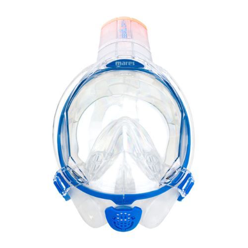 Mares Sea VU Dry + mėlyna/skaidri nardymo kaukė 411260