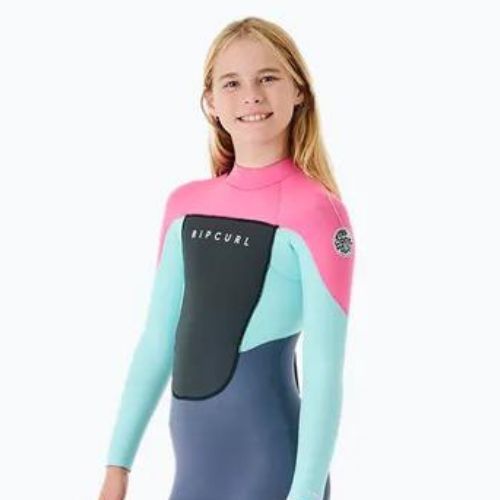 Rip Curl Groms Omega 3/2GB B/Zip 20 rausvai mėlynas vaikiškas hidrokostiumas 118BFS