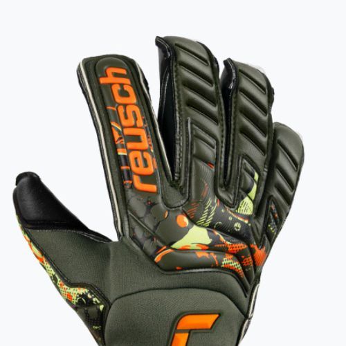 Reusch Attrakt Duo Evolution Adaptive Flex vartininko pirštinės žalios 5370055-5555