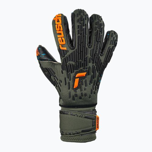 Reusch Attrakt Freegel Fusion Ortho-Tec vartininko pirštinės žalios 5370090-5555