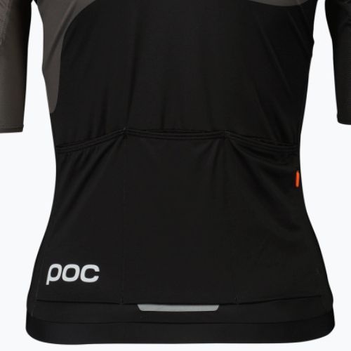 Moteriški dviratininko marškinėliai POC Essential Road Print uranium black/sylvanite grey
